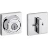 imageKwikset 660 Contemporary Deadbolt Deadbolt Lock Satin Nickel Square Exterior Keyed Front Entry Door Pick Resistant SmartKey Rekey Security Single Cylinder Dead Bolt with Microban ProtectionPolished Chrome
