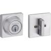 imageKwikset 660 Contemporary Deadbolt Deadbolt Lock Satin Nickel Square Exterior Keyed Front Entry Door Pick Resistant SmartKey Rekey Security Single Cylinder Dead Bolt with Microban ProtectionSatin Chrome