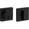 imageKwikset 660 Contemporary Deadbolt Deadbolt Lock Satin Nickel Square Exterior Keyed Front Entry Door Pick Resistant SmartKey Rekey Security Single Cylinder Dead Bolt with Microban ProtectionMatte Black