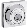 imageKwikset 660 Contemporary Deadbolt Deadbolt Lock Satin Nickel Square Exterior Keyed Front Entry Door Pick Resistant SmartKey Rekey Security Single Cylinder Dead Bolt with Microban ProtectionPolished Chrome