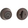 imageKwikset 660 Contemporary Deadbolt Deadbolt Lock Satin Nickel Square Exterior Keyed Front Entry Door Pick Resistant SmartKey Rekey Security Single Cylinder Dead Bolt with Microban ProtectionVenetian Bronze