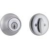 imageKwikset 660 Contemporary Deadbolt Deadbolt Lock Satin Nickel Square Exterior Keyed Front Entry Door Pick Resistant SmartKey Rekey Security Single Cylinder Dead Bolt with Microban ProtectionSatin Chrome
