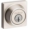 imageKwikset 660 Contemporary Deadbolt Deadbolt Lock Satin Nickel Square Exterior Keyed Front Entry Door Pick Resistant SmartKey Rekey Security Single Cylinder Dead Bolt with Microban ProtectionSatin Nickel