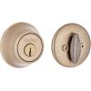 imageKwikset 660 Contemporary Deadbolt Deadbolt Lock Satin Nickel Square Exterior Keyed Front Entry Door Pick Resistant SmartKey Rekey Security Single Cylinder Dead Bolt with Microban ProtectionAntique Brass