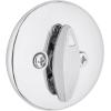 imageKwikset 660 Deadbolt Deadbolt Lock Matte Black Round Exterior Keyed Front Entry Door Pick Resistant SmartKey Rekey Security Single Cylinder Dead BoltPolished Chrome