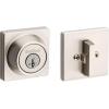 imageKwikset 660 Deadbolt Deadbolt Lock Matte Black Round Exterior Keyed Front Entry Door Pick Resistant SmartKey Rekey Security Single Cylinder Dead BoltSatin Nickel