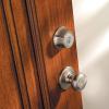 imageKwikset 660 Deadbolt Deadbolt Lock Satin Nickel Round Exterior Keyed Front Entry Door Pick Resistant SmartKey Rekey Security Single Cylinder Dead Bolt with Microban ProtectionRound
