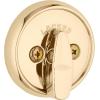 imageKwikset 780 Deadbolt Lock Polished Brass Round Exterior Keyed Front Entry Door Pick Resistant SmartKey Rekey Security Single Cylinder Dead Bolt with Microban ProtectionPolished Brass