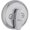 imageKwikset 780 Deadbolt Lock Polished Brass Round Exterior Keyed Front Entry Door Pick Resistant SmartKey Rekey Security Single Cylinder Dead Bolt with Microban ProtectionSatin Chrome