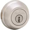 imageKwikset 780 Deadbolt Lock Polished Brass Round Exterior Keyed Front Entry Door Pick Resistant SmartKey Rekey Security Single Cylinder Dead Bolt with Microban ProtectionSatin Chrome