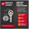 imageKwikset 780 Deadbolt Lock Polished Brass Round Exterior Keyed Front Entry Door Pick Resistant SmartKey Rekey Security Single Cylinder Dead Bolt with Microban ProtectionSatin Chrome