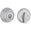 imageKwikset 780 Deadbolt Lock Polished Brass Round Exterior Keyed Front Entry Door Pick Resistant SmartKey Rekey Security Single Cylinder Dead Bolt with Microban ProtectionSatin Chrome