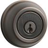 imageKwikset 780 Deadbolt Lock Polished Brass Round Exterior Keyed Front Entry Door Pick Resistant SmartKey Rekey Security Single Cylinder Dead Bolt with Microban ProtectionVenetian Bronze