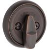 imageKwikset 780 Deadbolt Lock Polished Brass Round Exterior Keyed Front Entry Door Pick Resistant SmartKey Rekey Security Single Cylinder Dead Bolt with Microban ProtectionVenetian Bronze