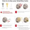 imageKwikset 96900381 690T 15 SMT BBPKG Satin Nickel Tylo Entry Combo Set