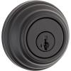 imageKwikset 980 Deadbolt Lock Matte Black Round Exterior Keyed Front Entry Door Pick Resistant SmartKey Rekey Security Single Cylinder Dead Bolt with Microban ProtectionMatte Black