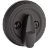 imageKwikset 980 Deadbolt Lock Matte Black Round Exterior Keyed Front Entry Door Pick Resistant SmartKey Rekey Security Single Cylinder Dead Bolt with Microban ProtectionMatte Black