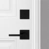 imageKwikset 991 Halifax Keyed Entry Lever and Single Cylinder Deadbolt Combo Pack featuring SmartKey Security in Satin NickelMatte Black