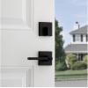 imageKwikset 991 Halifax Keyed Entry Lever and Single Cylinder Deadbolt Combo Pack featuring SmartKey Security in Satin NickelMatte Black