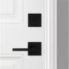 imageKwikset 991 Halifax Keyed Entry Lever and Single Cylinder Deadbolt Combo Pack featuring SmartKey Security in Satin NickelMatte Black