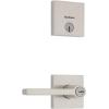 imageKwikset 991 Halifax Keyed Entry Lever and Single Cylinder Deadbolt Combo Pack featuring SmartKey Security in Satin NickelSatin Nickel