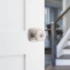 imageKwikset Arroyo Knob Interior Privacy Door Knob with Lock Door Handle For Bathroom and Bedroom Matte Black Keyless Turn Lock Doorknob with Microban ProtectionSatin Nickel