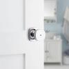 imageKwikset Arroyo Knob Interior Privacy Door Knob with Lock Door Handle For Bathroom and Bedroom Matte Black Keyless Turn Lock Doorknob with Microban ProtectionPolished Chrome