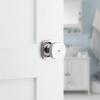 imageKwikset Arroyo Knob Interior Privacy Door Knob with Lock Door Handle For Bathroom and Bedroom Matte Black Keyless Turn Lock Doorknob with Microban ProtectionPolished Chrome