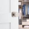 imageKwikset Arroyo Knob Interior Privacy Door Knob with Lock Door Handle For Bathroom and Bedroom Matte Black Keyless Turn Lock Doorknob with Microban ProtectionSatin Nickel