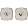 imageKwikset Arroyo Knob Interior Privacy Door Knob with Lock Door Handle For Bathroom and Bedroom Matte Black Keyless Turn Lock Doorknob with Microban ProtectionSatin Nickel