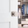 imageKwikset Arroyo Knob Interior Privacy Door Knob with Lock Door Handle For Bathroom and Bedroom Matte Black Keyless Turn Lock Doorknob with Microban ProtectionSatin Nickel