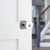imageKwikset Arroyo Knob Interior Privacy Door Knob with Lock Door Handle For Bathroom and Bedroom Matte Black Keyless Turn Lock Doorknob with Microban ProtectionPolished Chrome