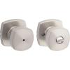 imageKwikset Arroyo Knob Interior Privacy Door Knob with Lock Door Handle For Bathroom and Bedroom Matte Black Keyless Turn Lock Doorknob with Microban ProtectionSatin Nickel