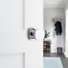 imageKwikset Arroyo Knob Interior Privacy Door Knob with Lock Door Handle For Bathroom and Bedroom Matte Black Keyless Turn Lock Doorknob with Microban ProtectionPolished Chrome