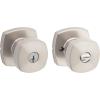 imageKwikset Arroyo Knob Interior Privacy Door Knob with Lock Door Handle For Bathroom and Bedroom Matte Black Keyless Turn Lock Doorknob with Microban ProtectionSatin Nickel
