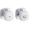 imageKwikset Arroyo Knob Interior Privacy Door Knob with Lock Door Handle For Bathroom and Bedroom Matte Black Keyless Turn Lock Doorknob with Microban ProtectionPolished Chrome
