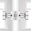 imageKwikset Arroyo Knob Interior Privacy Door Knob with Lock Door Handle For Bathroom and Bedroom Matte Black Keyless Turn Lock Doorknob with Microban ProtectionPolished Chrome