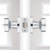 imageKwikset Arroyo Knob Interior Privacy Door Knob with Lock Door Handle For Bathroom and Bedroom Matte Black Keyless Turn Lock Doorknob with Microban ProtectionPolished Chrome