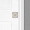 imageKwikset Arroyo Knob Interior Privacy Door Knob with Lock Door Handle For Bathroom and Bedroom Matte Black Keyless Turn Lock Doorknob with Microban ProtectionSatin Nickel