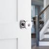 imageKwikset Arroyo Knob Interior Privacy Door Knob with Lock Door Handle For Bathroom and Bedroom Matte Black Keyless Turn Lock Doorknob with Microban ProtectionPolished Chrome