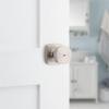 imageKwikset Arroyo Knob Interior Privacy Door Knob with Lock Door Handle For Bathroom and Bedroom Matte Black Keyless Turn Lock Doorknob with Microban ProtectionSatin Nickel