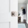imageKwikset Arroyo Knob Interior Privacy Door Knob with Lock Door Handle For Bathroom and Bedroom Matte Black Keyless Turn Lock Doorknob with Microban ProtectionSatin Nickel