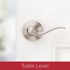imageKwikset Avalon Front Door Handle No Lock Entry Handleset Exterior with Interior Reversible Handed Lever NonLocking Satin Nickel Deadbolt Not Included with Microban ProtectionSatin Nickel