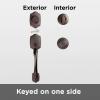 imageKwikset Belleview Front Door Lock Handle and Deadbolt Set Entry Handleset Exterior with Interior Door Knob Venetian Bronze Pick Resistant SmartKey Rekey Deadbolt Security BrownBrown