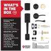imageKwikset Brentford Front Door Lock Handle and Deadbolt Set Entry Handleset Exterior with Sedona Reversible Lever Matte Black Pick Resistant SmartKey Rekey Deadbolt Security with Microban ProtectionMatte Black