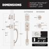 imageKwikset Brentford Front Door Lock Handle and Deadbolt Set Entry Handleset Exterior with Sedona Reversible Lever Matte Black Pick Resistant SmartKey Rekey Deadbolt Security with Microban ProtectionSatin Nickel