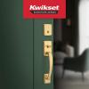 imageKwikset Brentford Front Door Lock Handle and Deadbolt Set Entry Handleset with Sedona Reversible Lever Satin Nickel Pick Resistant SmartKey Rekey Deadbolt Security with Microban ProtectionSatin Brass