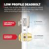 imageKwikset Brentford Front Door Lock Handle and Deadbolt Set Entry Handleset with Sedona Reversible Lever Satin Nickel Pick Resistant SmartKey Rekey Deadbolt Security with Microban ProtectionSatin Nickel