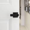 imageKwikset Breton Interior Passage Door Handle 4 Pack Lever for Closet and Hallway Doors Reversible NonLocking Handle Lever Matte Black with Microban ProtectionMatte Black