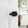 imageKwikset Breton Interior Passage Door Handle 4 Pack Lever for Closet and Hallway Doors Reversible NonLocking Handle Lever Matte Black with Microban ProtectionMatte Black